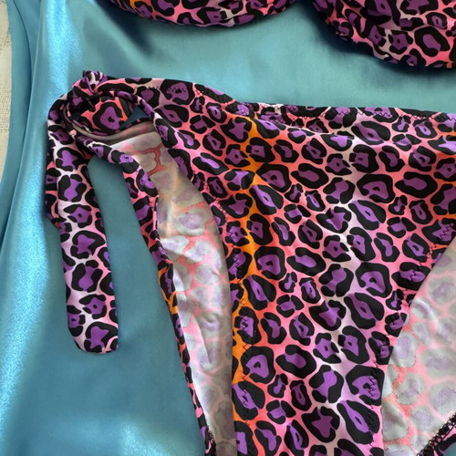 Shein bikini used, colorful purple, size M