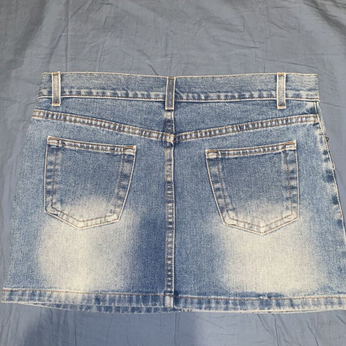 Zara TRF Denim Mini Skirt, Y2K Style, blue cotton