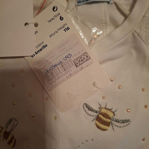 Mayoral dress for 6-year-old girl new, white and yellow