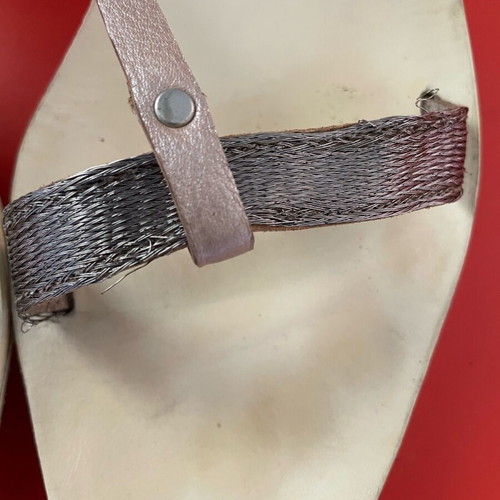 Buttero Italian sandals used, size 37, pink pearly and carbon fiber