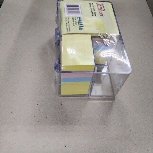 Acrylic holder for post-it notes 2 sizes with pencil holder new