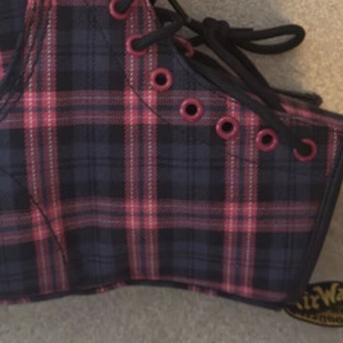 Dr. Martens Tartan Boots size 38 like new, pink