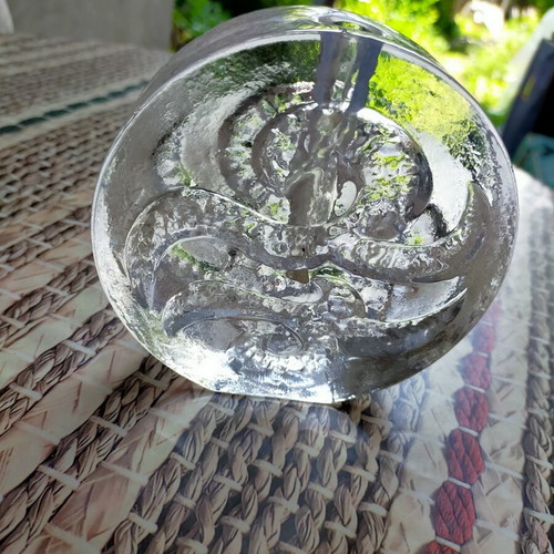 Glass candle holder used