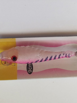 Soft silicone squid jig TOP ONE 9 cm pink new
