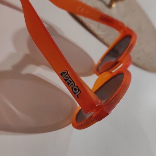 Aperol sunglasses like new, orange frame with mirrored lenses