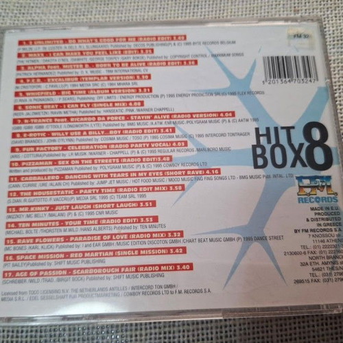 Hit Box 8 CD различни изпълнители употребяван, електронна музика
