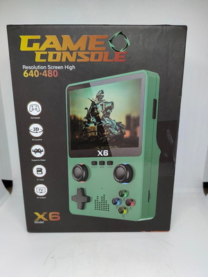 Retro Gaming Console X6 green, new, 4GB-320GB storage