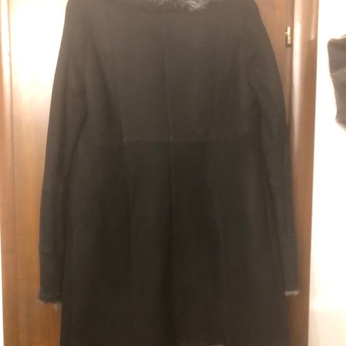 Gueros Costas mouton coat long new unworn women's size L black