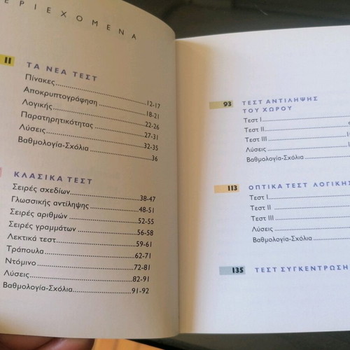 Set of scientifically valid tests from Vita practical library new