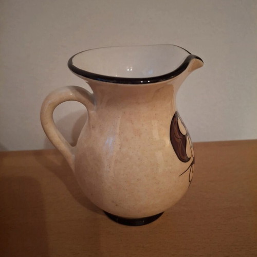 Handmade pulina decorative jug and plate like new