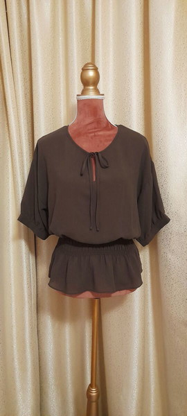 ZARA μπλούζα καφέ