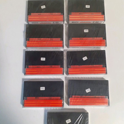 Nishita C 60 cassette tapes new, pack of 9