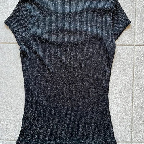 Y2K Black Sparkly Top Used, Size XS-S
