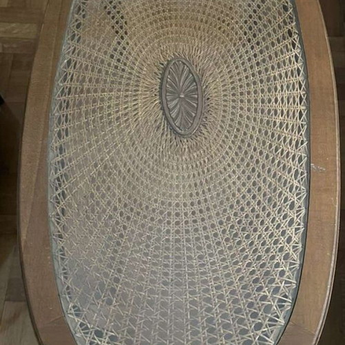 Oval handmade Louis XV style coffee table