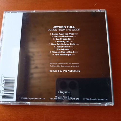 Jethro Tull Songs from the Wood CD near mint, rare UK picture disc