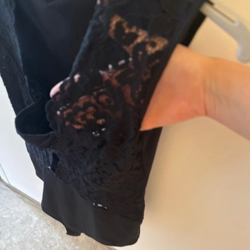 Med bodysuit with lace like new, black, size S
