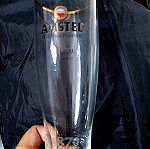  2ποτήρια μπύρας Amstel κολωνάτα με χρυσό χείλος