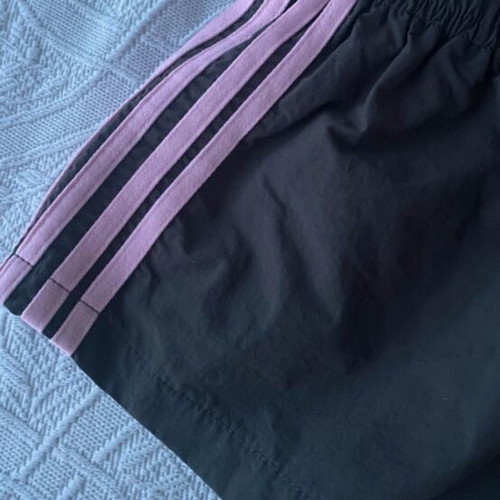 Shein Y2K style athletic shorts black with pink stripes