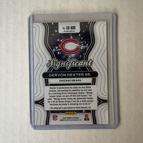 Panini Prizm Silver 2024 Gervon Dexter Sr. Significant Signatures card new