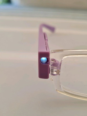 Reading glasses 1.5 with built-in light new, lilac
