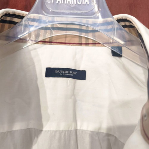 Burberry short sleeve shirt size 39 like new, white cotton