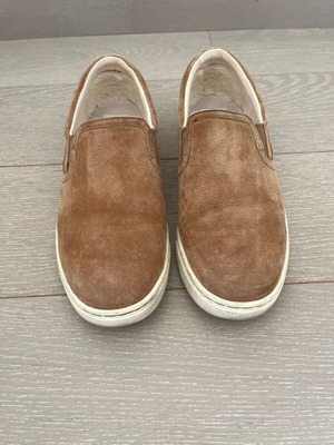 Ugg suede slip-ons women like new, size 38, chestnut brown
