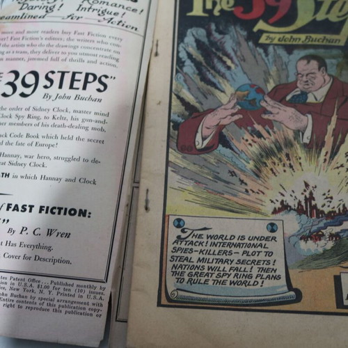 Fast Fiction #4 comic used, The 39 Steps by John Buchan