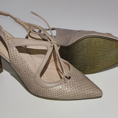 Hispanitas nude nougat pumps size 36 like new, 9cm heel