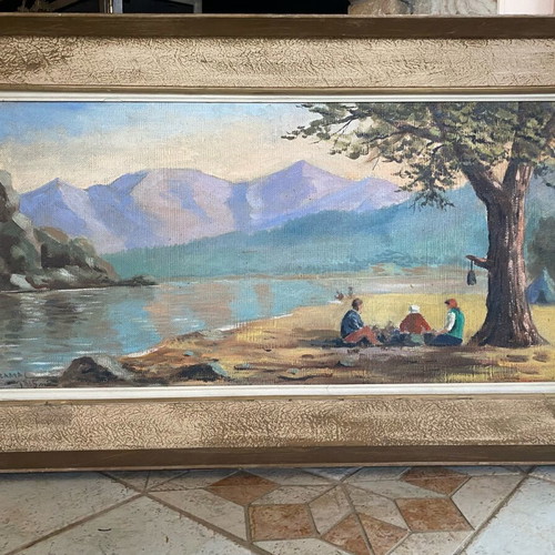 Saltas 1965 oil painting used on plywood