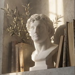 Alexander the Great 3D printed bust 22cm new, MAT PLA