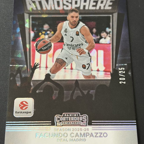 Facundo Campazzo 3-Card Lot new, numbered /25, Panini Euroleague 2025-26