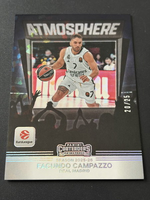 Facundo Campazzo πακέτο 3 καρτών καινούργιο, αριθμημένο /25, Panini Euroleague 2025-26