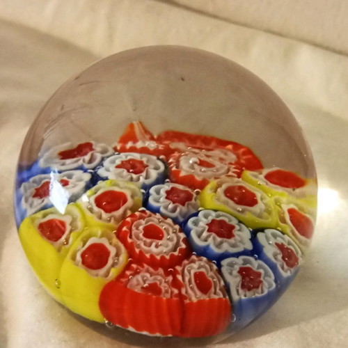 Press Papier Murano Millefiori Italy vintage, used