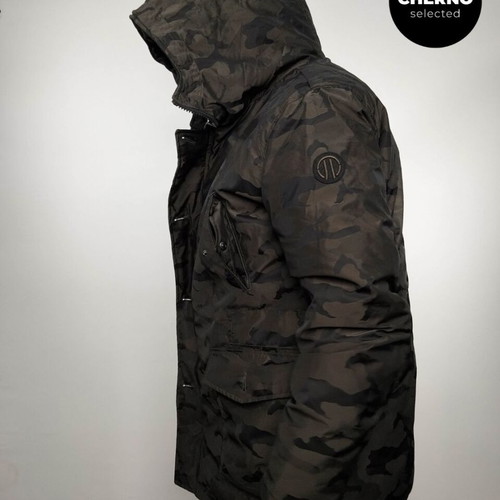 Adhoc 1959 The Bold Parka men's hooded camo down jacket like new, size L•XL