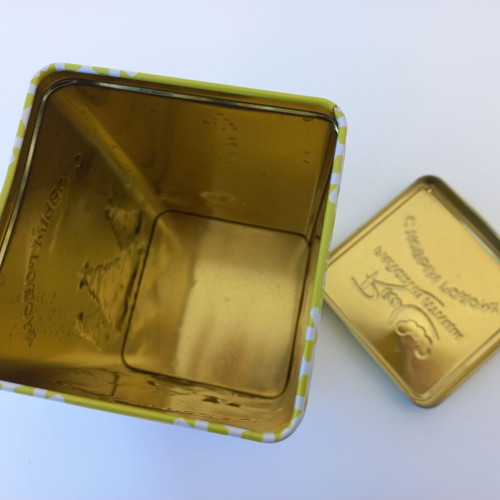 Collectible Russian metal Christmas tin like new, 2010
