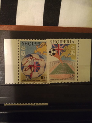 Albania stams  1996 European Football Set MNH. Mi 2591-92