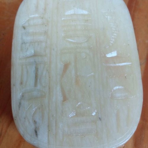 Decorative scarab alabaster handmade used