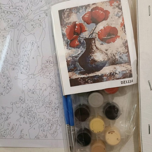 DIY painting kit new with 40x50 canvas