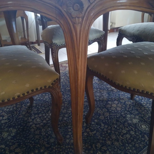 Handmade dining set like new with extension piece