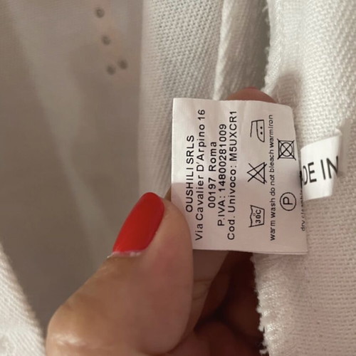 Rock denim jacket white with pearls and colorful details like new