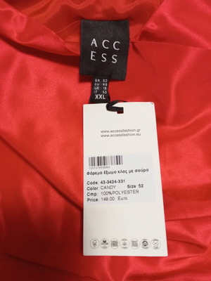 Access fashion red off-shoulder dress with gathers new