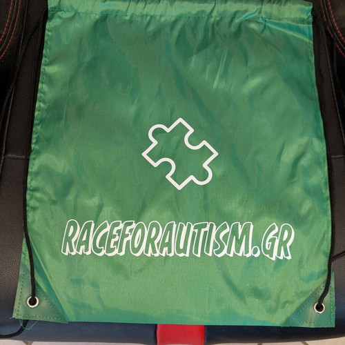 Marathon bag for autism new, white and green