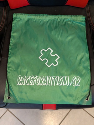 Marathon bag for autism new, white and green