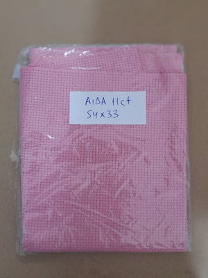 Pink AIDA fabric 11ct 54 x 33 cm