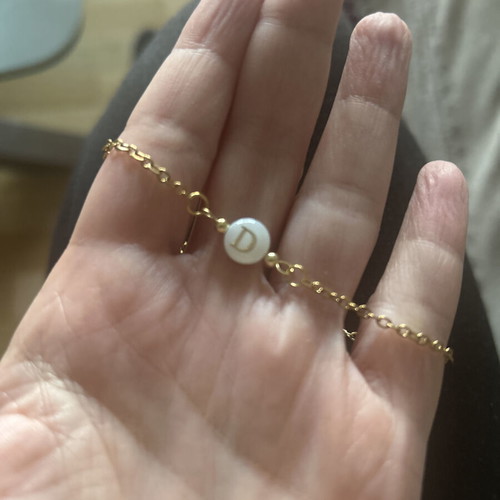 Bracelet with initial letter D new