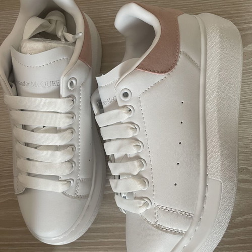 Alexander McQueen Women's Sneakers New White and Pink Size 38
