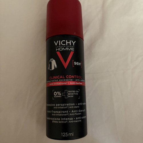 Vichy Homme 96H Clinical Control Deodorant Spray like new, 0% alcohol