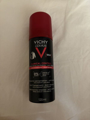 Vichy Homme 96H Clinical Control Deodorant Spray like new, 0% alcohol