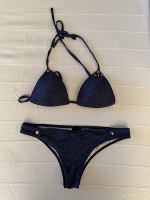 Armani Exchange bikini in dark blue denim style new