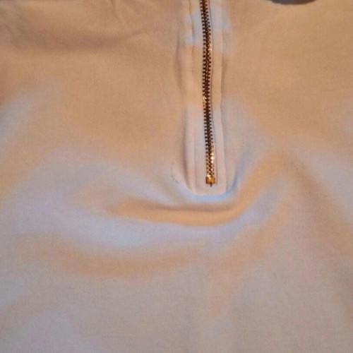 Tommy Hilfiger blouse with collar and zipper, white, size S